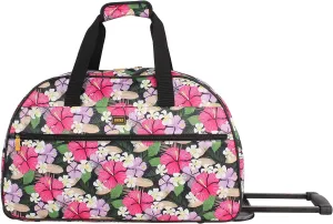 LUCAS Designer Carry On Luggage Collection - Lightweight Pattern 22 Inch Duffel Bag- Weekender Overnight (Tropic, 22in)