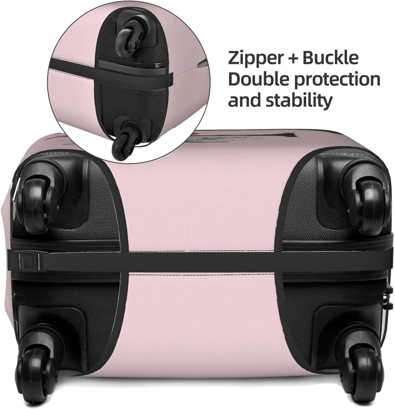 Luggage Cover Flower Butterfly Letter F Pink Suitcase Protector fits 18-32inch Travel Suitcase Cover Dustproof Washable with Concealed Zipper for Wheeled Suitcase LC920