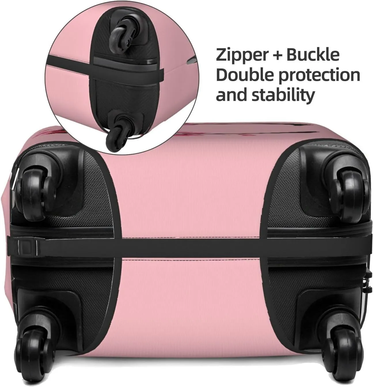 Luggage Cover Flower Letter C Pink Suitcase Protector fits 18-32inch Suitcase Cover Washable Dustproof with Concealed Zipper for Wheeled Suitcase LC116