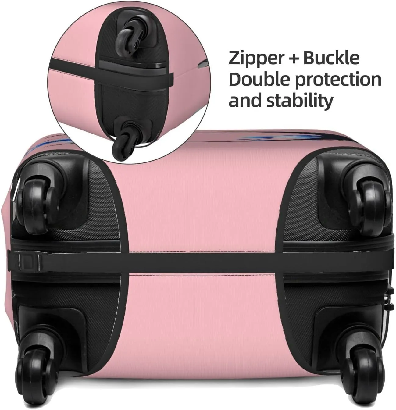 Luggage Cover Flower Letter D Pink Suitcase Protector fits 18-32inch Suitcase Cover Washable Dustproof with Concealed Zipper for Wheeled Suitcase LC120