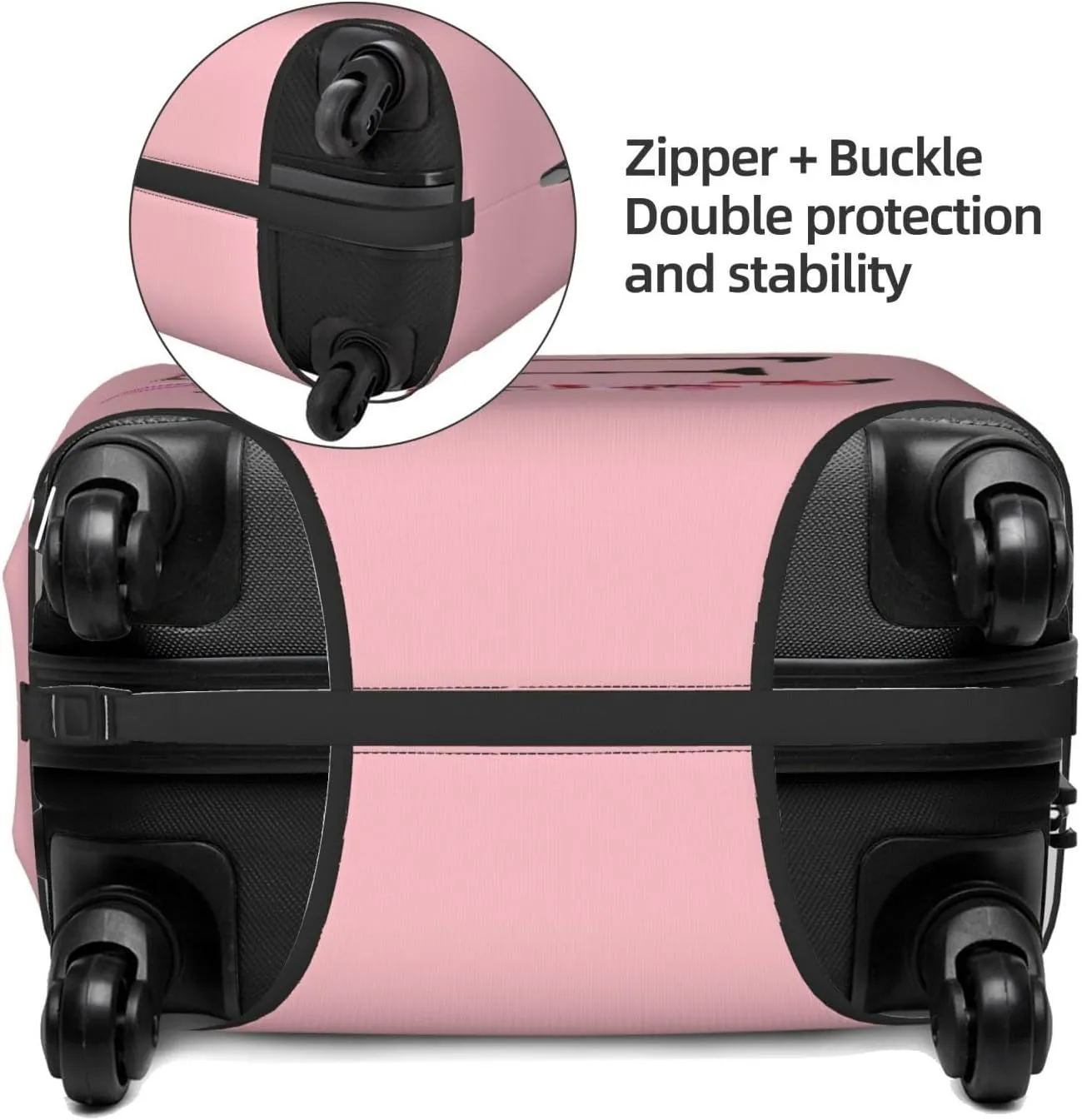 Luggage Cover Flower Letter E Pink Suitcase Protector fits 18-32inch Suitcase Cover Washable Dustproof with Concealed Zipper for Wheeled Suitcase LC124
