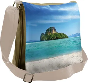 Lunarable Island Messenger Bag, Coastline in South East Asia, Unisex Cross-body