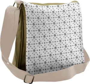 Lunarable Science Messenger Bag, Molecule Structure Sketch, Unisex Cross-body