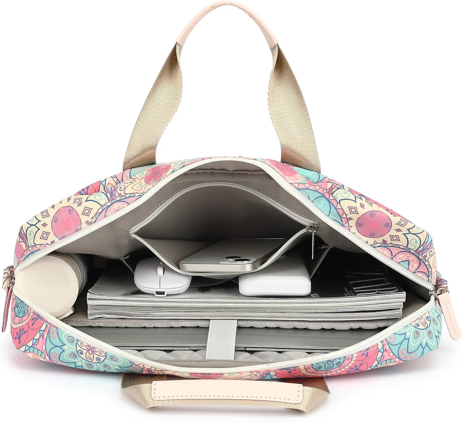 MacBook Pro 16/15 inch Laptop Briefcase, Water Repellent Multi-Functional Shoulder Messenger Case Bag - Bandanna