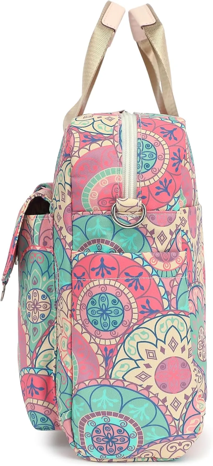 MacBook Pro 16/15 inch Laptop Briefcase, Water Repellent Multi-Functional Shoulder Messenger Case Bag - Bandanna