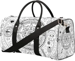 Magical Formation Print Travel Duffel Bag for Women Men Waterproof Foldable Overnight Weekender Bag Large Capacity Sports Gym Bag