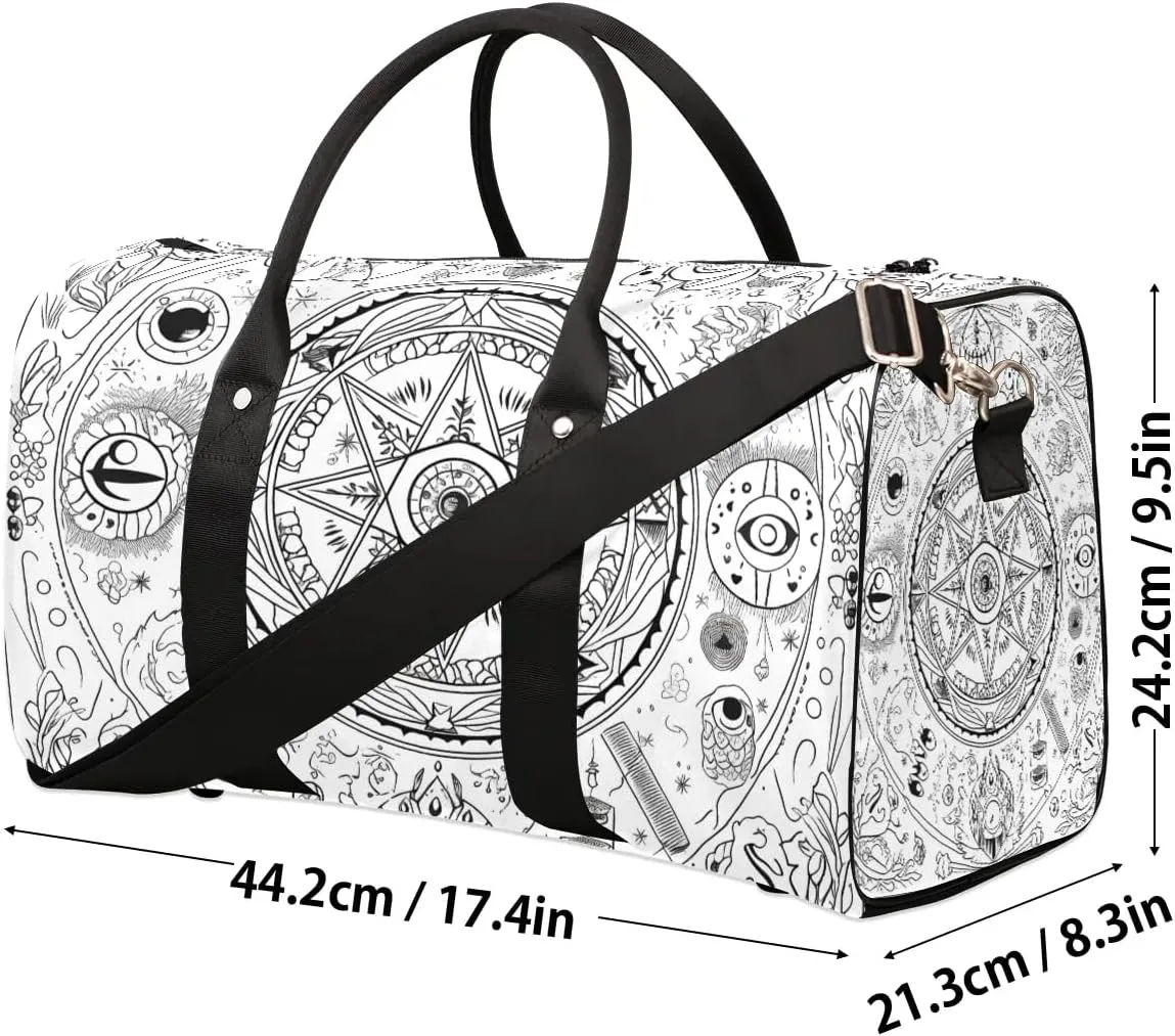 Magical Formation Print Travel Duffel Bag for Women Men Waterproof Foldable Overnight Weekender Bag Large Capacity Sports Gym Bag