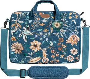 Maison d'Hermine Laptop sleeve bag upto 13.5 inch Stain and water repellent Cotton canvas - Luxury Loft - Dark Teal