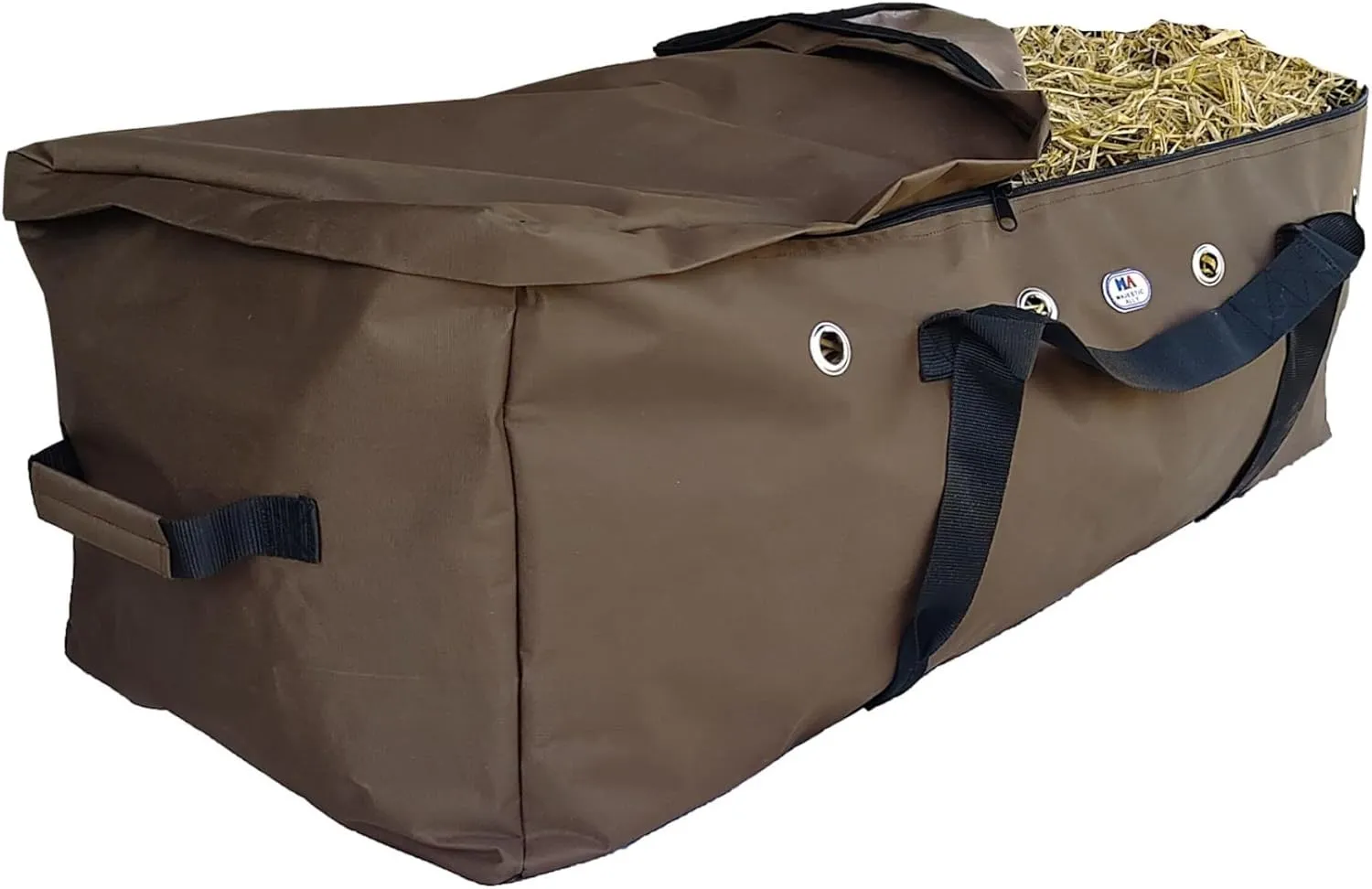 Majestic Ally 1200 D Nylon Fabric Large 44” x 20” x 16” and Extra Large 52" x 27" x21" Heavy-Duty Hay Bale Storage Bag (Brown, Large)