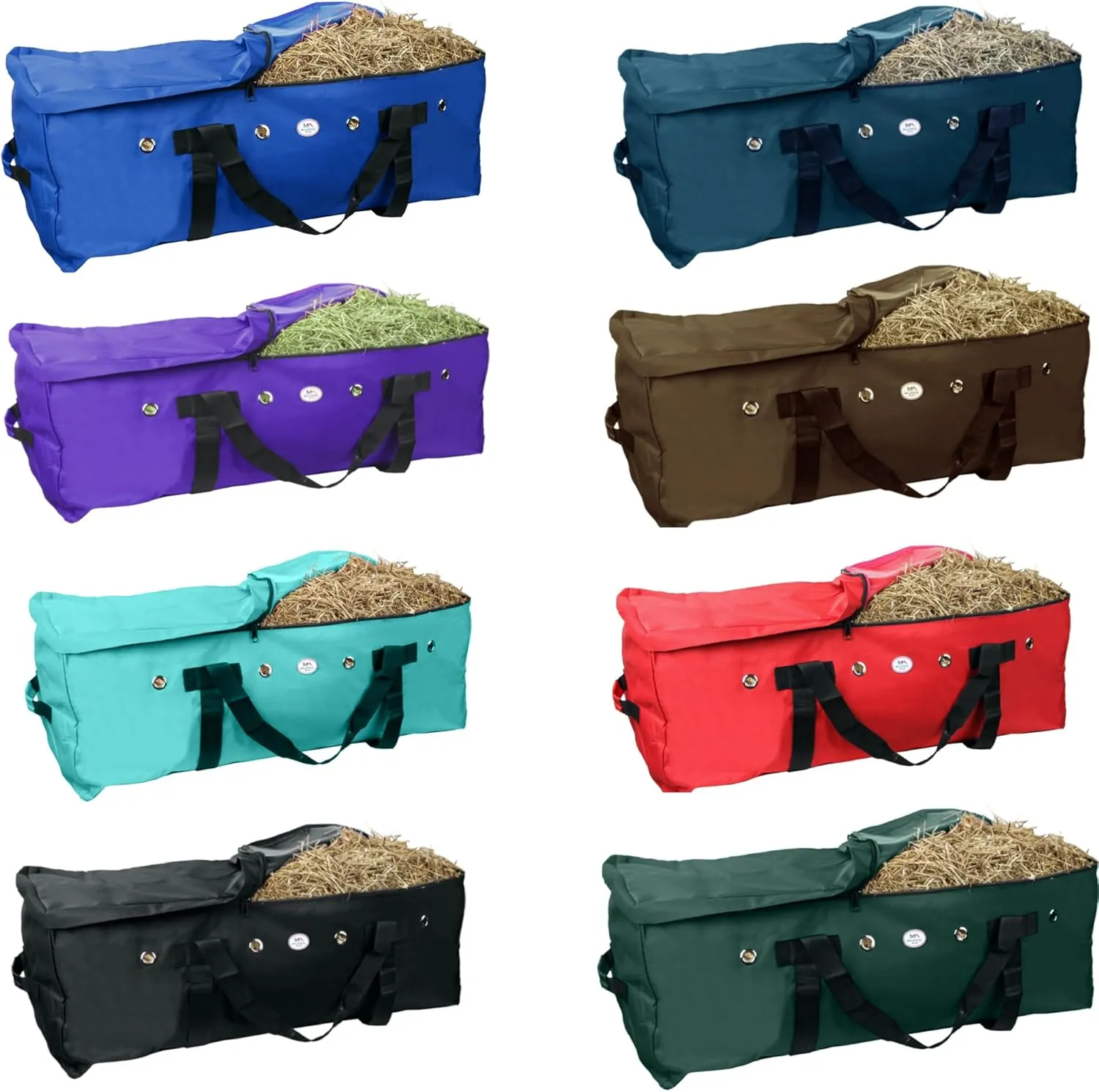 Majestic Ally 1200 D Nylon Fabric Large 44” x 20” x 16” and Extra Large 52" x 27" x21" Heavy-Duty Hay Bale Storage Bag (Brown, Large)