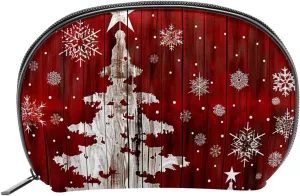 Makeup Bag Organizer,Cosmetic Bags for Women,Christmas Snowflakes Tree,Small Makeup Pouch