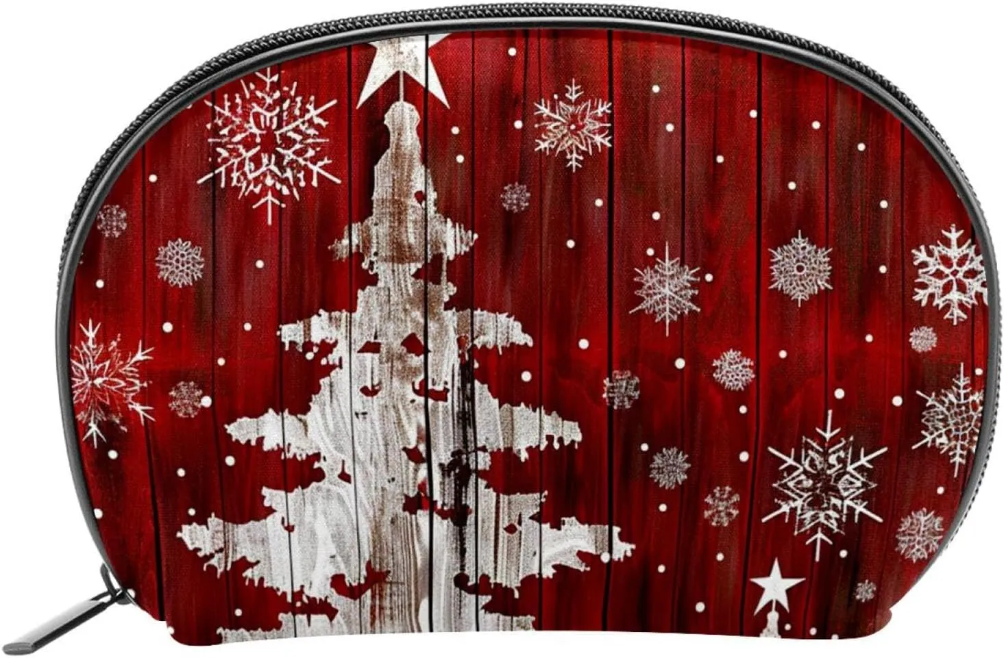 Makeup Bag Organizer,Cosmetic Bags for Women,Christmas Snowflakes Tree,Small Makeup Pouch