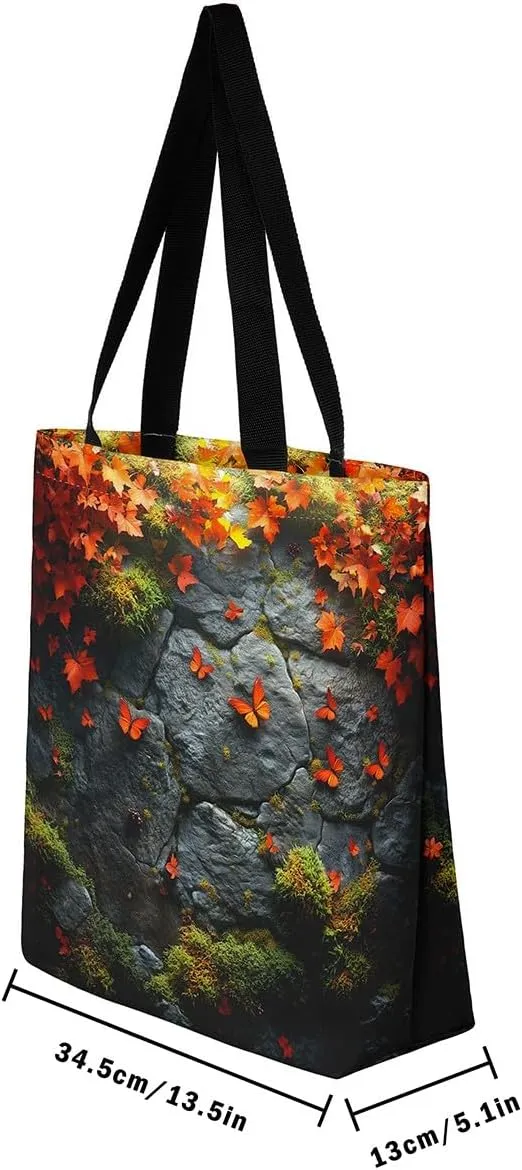 Mallard Duck Hunting Reversible Tote Bag,Kawaii Pet Wild Animal Foldable Shopping Bag,Romantic Bowknot Shoulder Bag