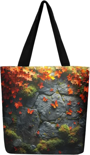 Mallard Duck Hunting Reversible Tote Bag,Kawaii Pet Wild Animal Foldable Shopping Bag,Romantic Bowknot Shoulder Bag
