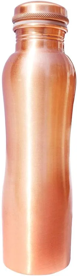 Matt Finish Copper Water Bottle Joint Less Leak Proof Ayurvedic Drinkware Copper Vessel for Sports, Gym, Outdoors, Yoga