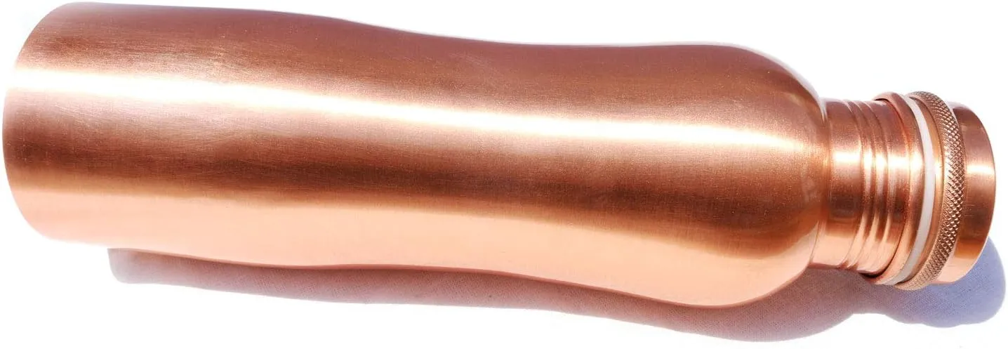Matt Finish Copper Water Bottle Joint Less Leak Proof Ayurvedic Drinkware Copper Vessel for Sports, Gym, Outdoors, Yoga