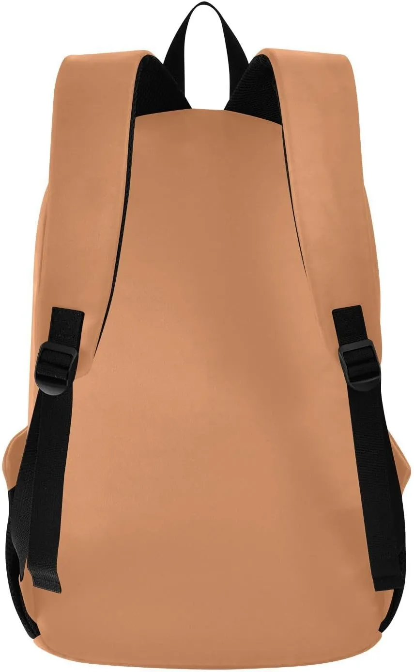 MCHIVER Custom Travel Backpack Apricot Crush Personalized Casual Daypack Backpacks Lightweight Carry on Bag Water Resistant Bookbag for Women and Men