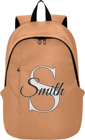 MCHIVER Custom Travel Backpack Apricot Crush Personalized Casual Daypack Backpacks Lightweight Carry on Bag Water Resistant Bookbag for Women and Men