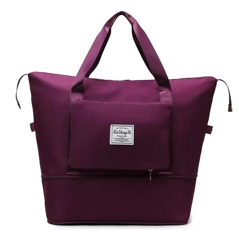 Medium Size Luggage Foldable Female Short Distance Portable Large Capacity Maternity Storage Travel Duffel Fitness Bag