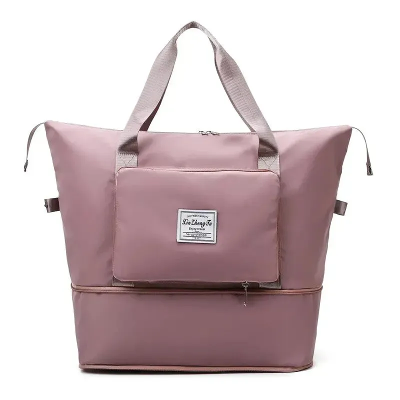 Medium Size Luggage Foldable Female Short Distance Portable Large Capacity Maternity Storage Travel Duffel Fitness Bag