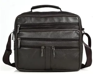 Men's Shoulder Bags Men Shoulder Bag Men's Genuine Leather Messenger Bag Boy Coffee Middle Size Handbags Tote Natural Skin Men Briefcase