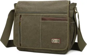 Messenger Bag For Man,Canvas Satchel Bag Crossbody Bag Shoulder Bag Vintage 14 Inch