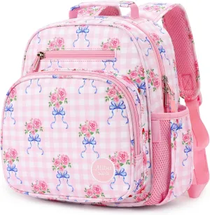 mibasies Toddler Backpack for Girls 2-4: Preschool Kindergarten Backpack - Cute Kids Backpacks for Girls - Rose Pink