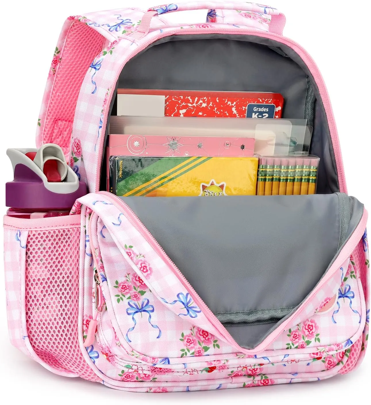 mibasies Toddler Backpack for Girls 2-4: Preschool Kindergarten Backpack - Cute Kids Backpacks for Girls - Rose Pink