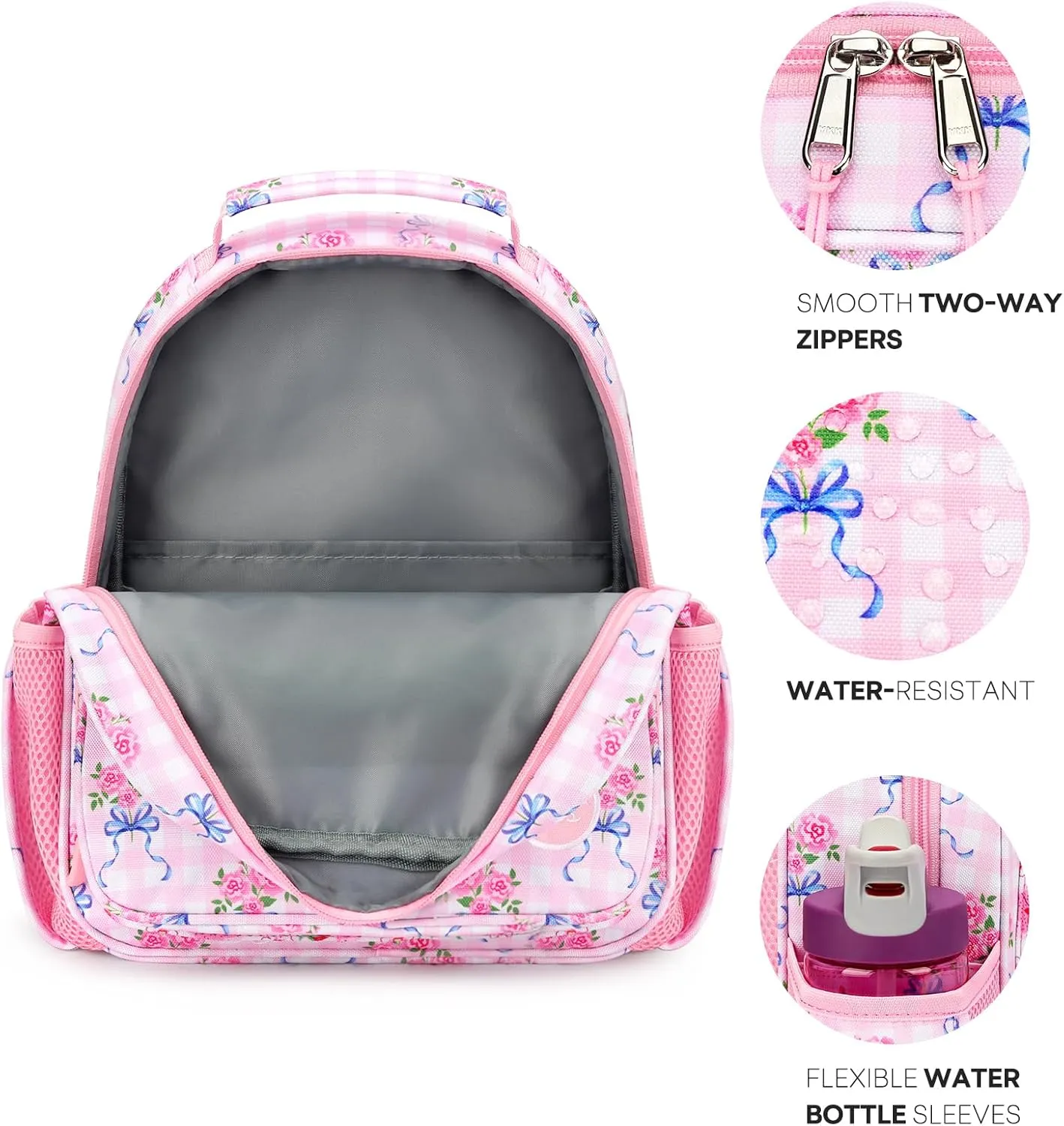 mibasies Toddler Backpack for Girls 2-4: Preschool Kindergarten Backpack - Cute Kids Backpacks for Girls - Rose Pink