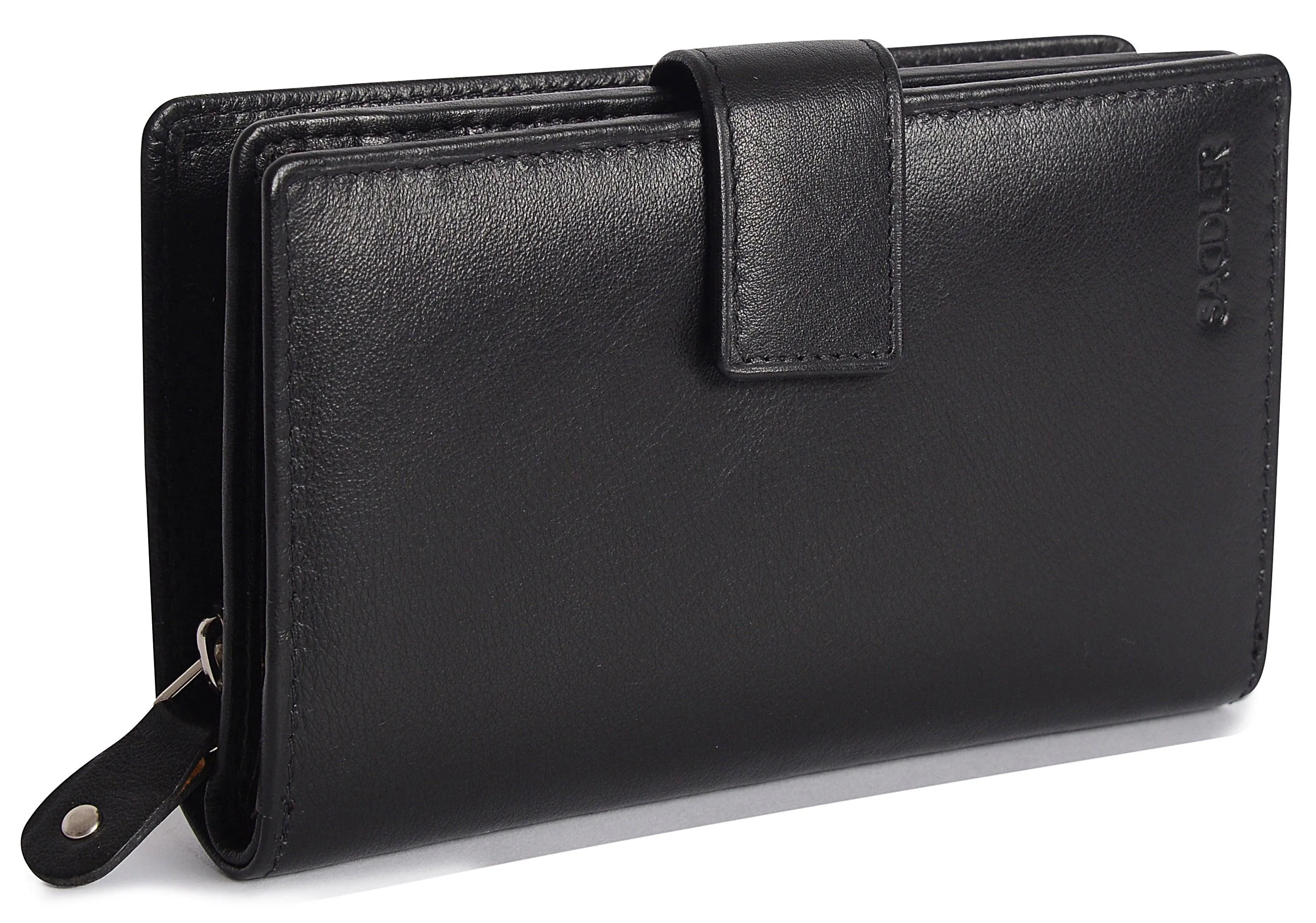 Mid-Size Leather Purse Wallet  "Holly" – Handmade by Saddler | RFID Protected & Gift Boxed