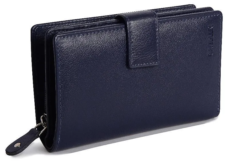 Mid-Size Leather Purse Wallet  "Holly" – Handmade by Saddler | RFID Protected & Gift Boxed