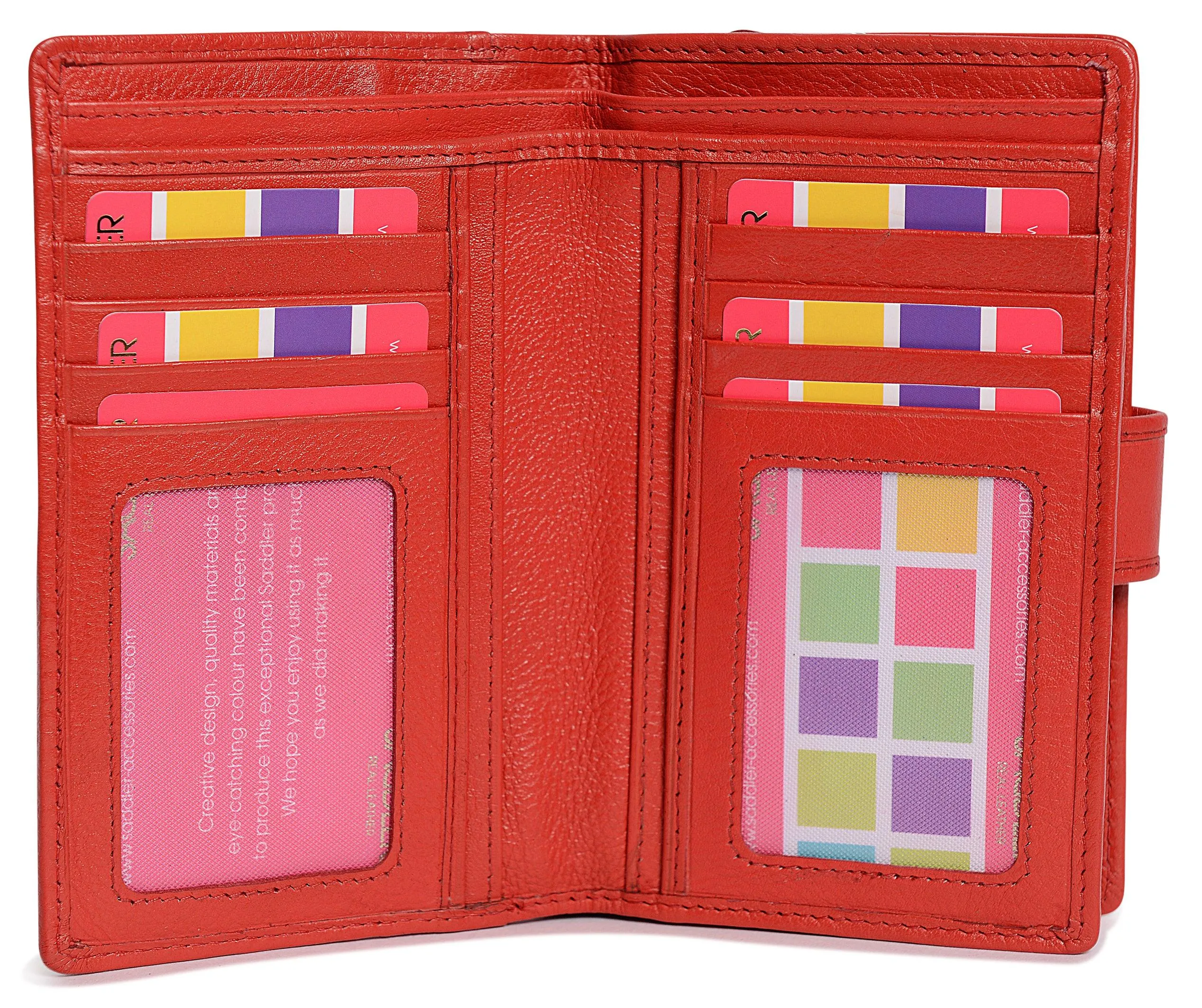 Mid-Size Leather Purse Wallet  "Holly" – Handmade by Saddler | RFID Protected & Gift Boxed