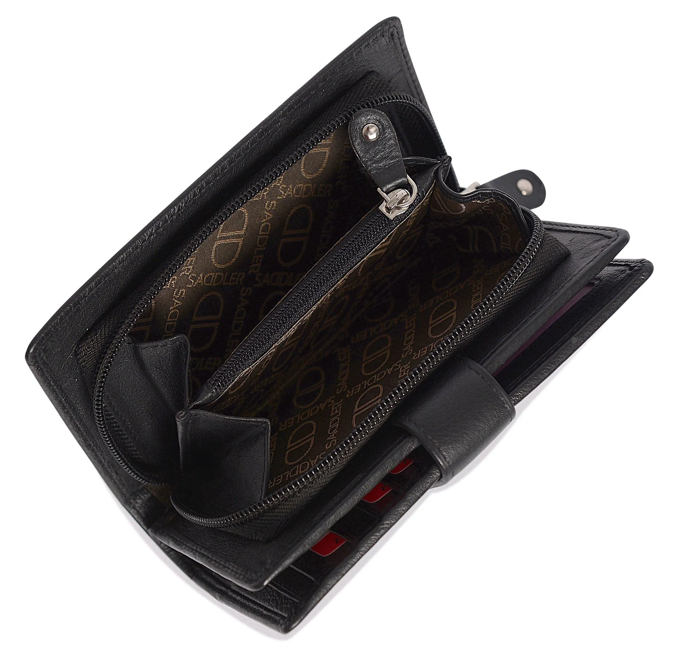 Mid-Size Leather Purse Wallet  "Holly" – Handmade by Saddler | RFID Protected & Gift Boxed