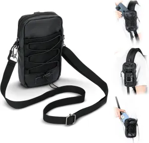 Military Backpack Shoulder Strap Pouch Holder,Tactical Phone Carrying Pouch Crossbody Holsters Bag for iPhone 16 15,Backpack Mount Bag for Phone GoPro Hero13 12 DJI Action 4 5 Pro Fits Hiking Climbing