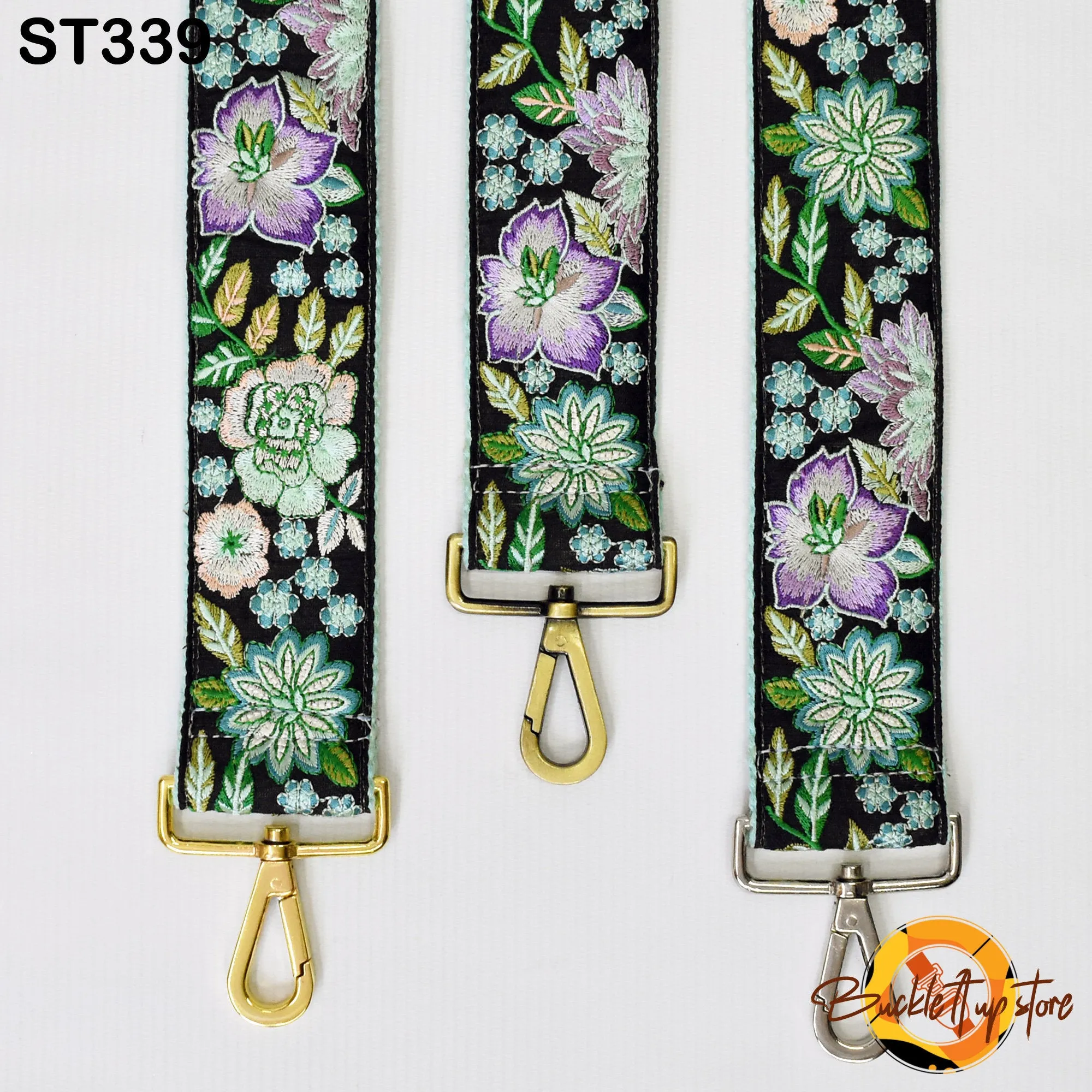 Mint Embroidery Replacement Strap Purse Strap Crossbody Strap for Purses Embroidered Boho Bag Strap Guitar Strap Handbag Strap Gift for Wife