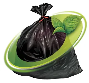 Mint-X - MX4048HD B16 Rodent Repellent Trash Bag, 0.630 Mil, Hi-Density, Star Seal, 48" Height x 40" Length, 45 Gallon, Black (Pack of 250)