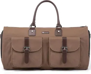 Modoker Garment Convertible Weekender Bag,Carry on Canvas Garment Duffle Bag Heavy Duty Overnight Bags for Men Women
