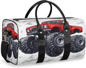 Monster Truck Duffle Bag for Travel, Overnight Weekend Gym Carry On Luggage Bag, Cartoon Car Travel Duffel Bag for Men Women