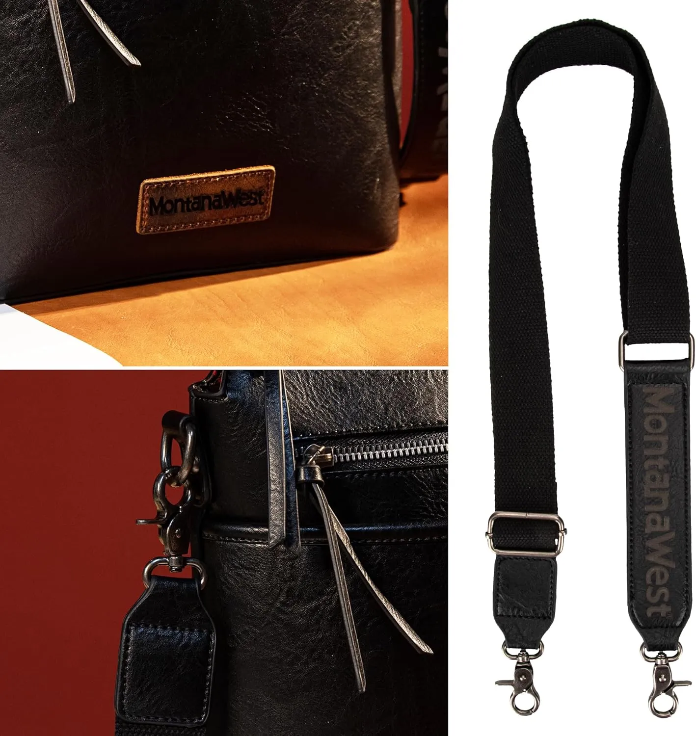 Montana West Crossbody Bag for Women Multi Pocket Cross Body Bag Purses with Guitar Strap