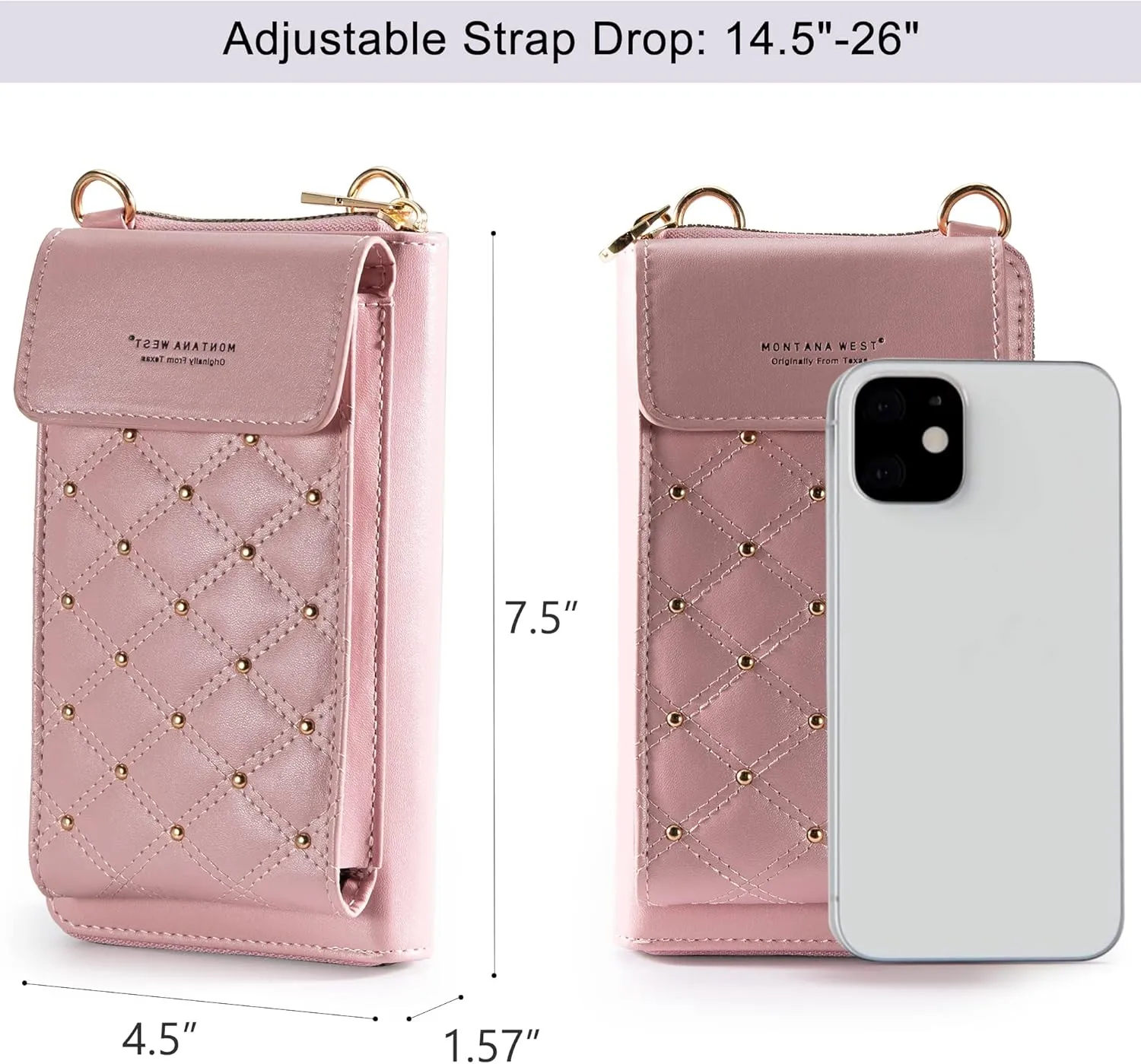 Montana West Small Crossbody Cell Phone Purse for Women RFID Blocking Cellphone Wallet