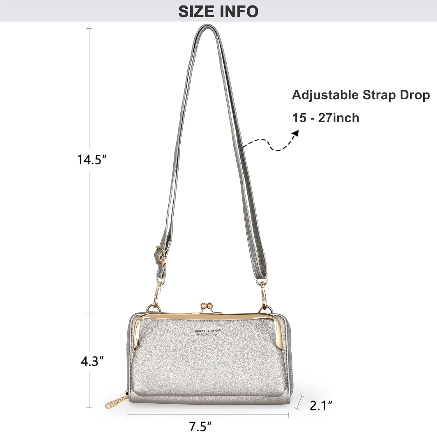 Montana West Small Crossbody Cell Phone Purse for Women RFID Blocking Cellphone Wallet