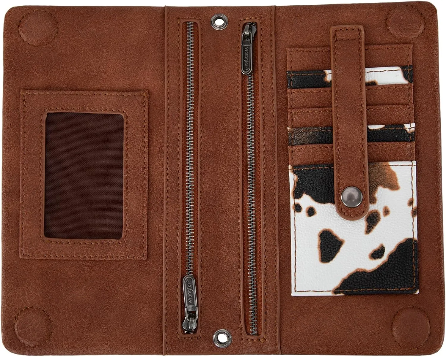 Montana West Wrangler Womens Wristlet Wallet RFID Blocking Bifold Clutch Credit Card Holder Purse with Crossbody Strap