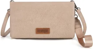 Montana West Wrangler Womens Wristlet Wallet RFID Blocking Bifold Clutch Credit Card Holder Purse with Crossbody Strap