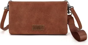 Montana West Wrangler Womens Wristlet Wallet RFID Blocking Bifold Clutch Credit Card Holder Purse with Crossbody Strap