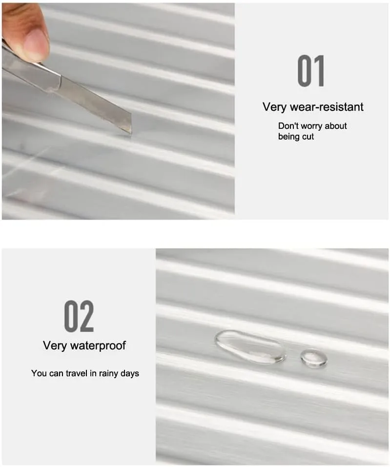 MosaiRudo Clear PVC Luggage Cover Protectors Transparent Travel Luggage Protector for Wheeled Suitcase (No border Thickness 0.5mm, 20inch)