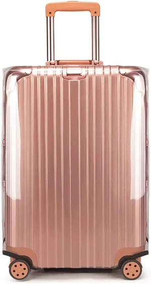 MosaiRudo Clear PVC Luggage Cover Protectors Transparent Travel Luggage Protector for Wheeled Suitcase (No border Thickness 0.5mm, 20inch)