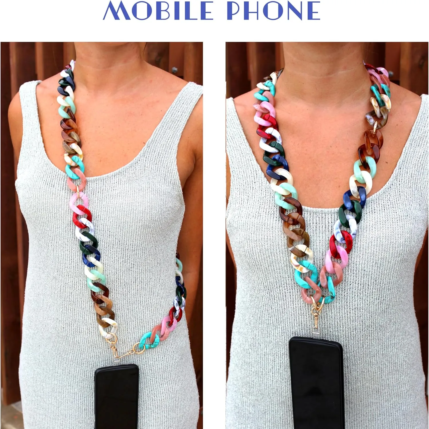Multifunctional Acrylic Charm - Chain Crossbody, Phone Wrist Strap, Phone Lanyard, Crossbody Phone Strap, Bag Charms