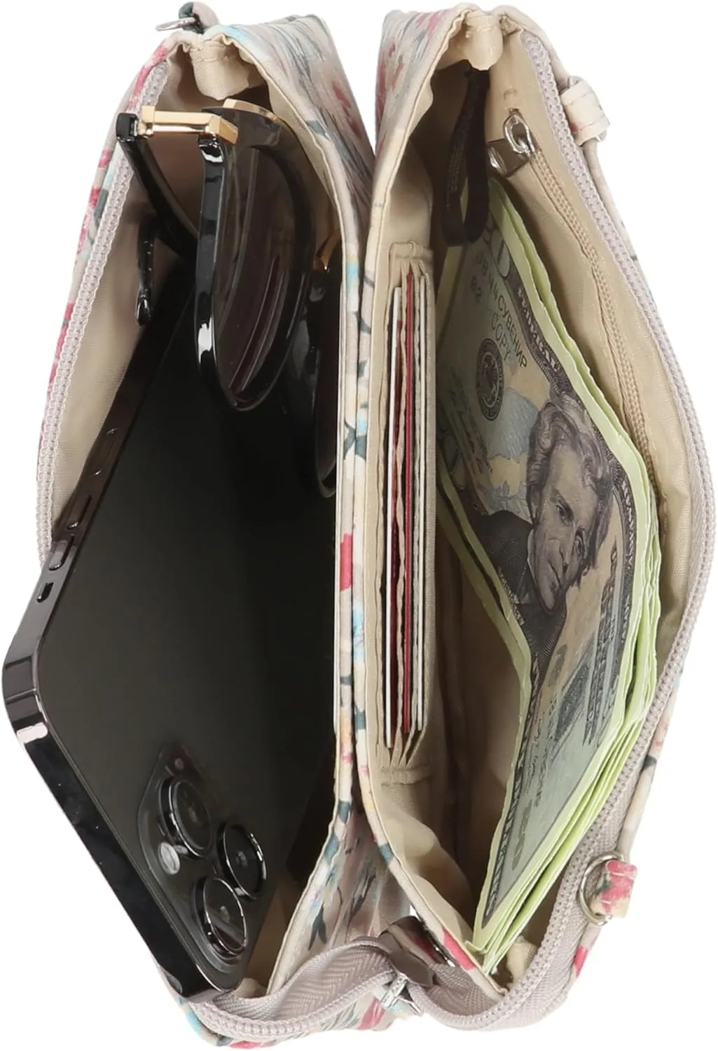 Mundi Demi Anti Theft Womens Crossbody Bag Compact RFID Purse Credit Card Wallet