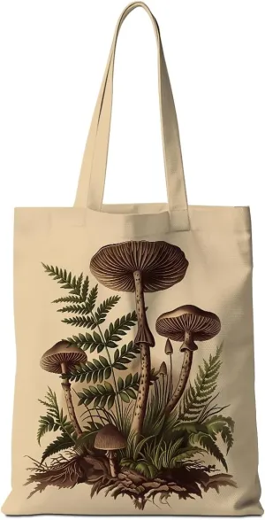 Mushrooms Tote Bag Mushroom Stuff Fungi Botanical Weekender Bag Shopping Bags Nature Lover Mushroom Gifts for Women