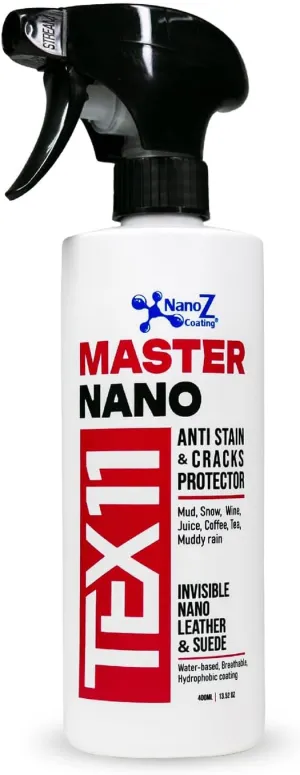 Nano Leather and Suede Hydrophobic Spray, Water and Stain Repellent, Waterproofing for Boots, Car Seats, Furniture, Jackets, Shoes, Bags and More (13.52 fl.oz)
